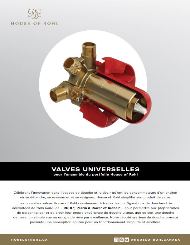 House of Rohl Universal Valve Brochure