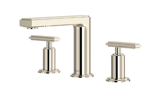 Riobel Manifesto Widespread Lavatory Faucet with Low Spout in Polished Nickel