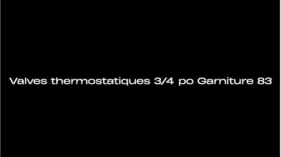 Garniture 83 Vannes thermostatiques 3/4 po